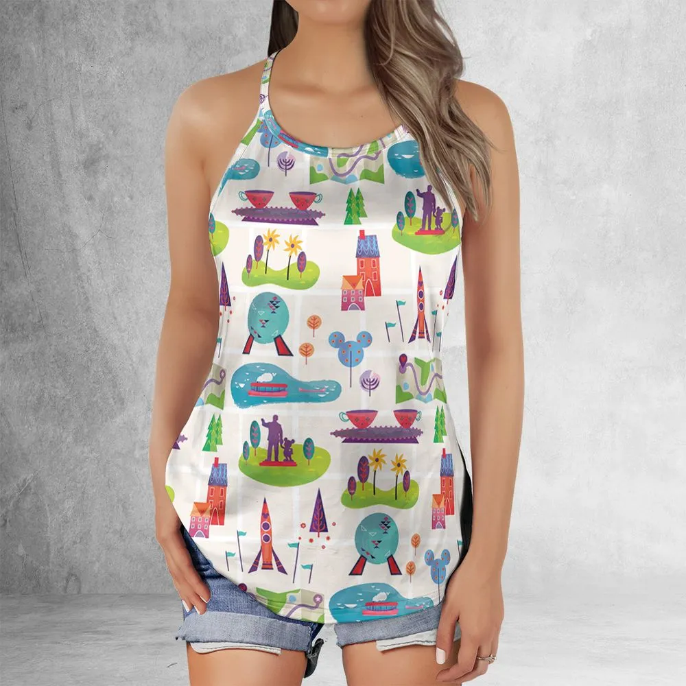 Criss Cross Tank Top - XHY3U3NS -  - 2
