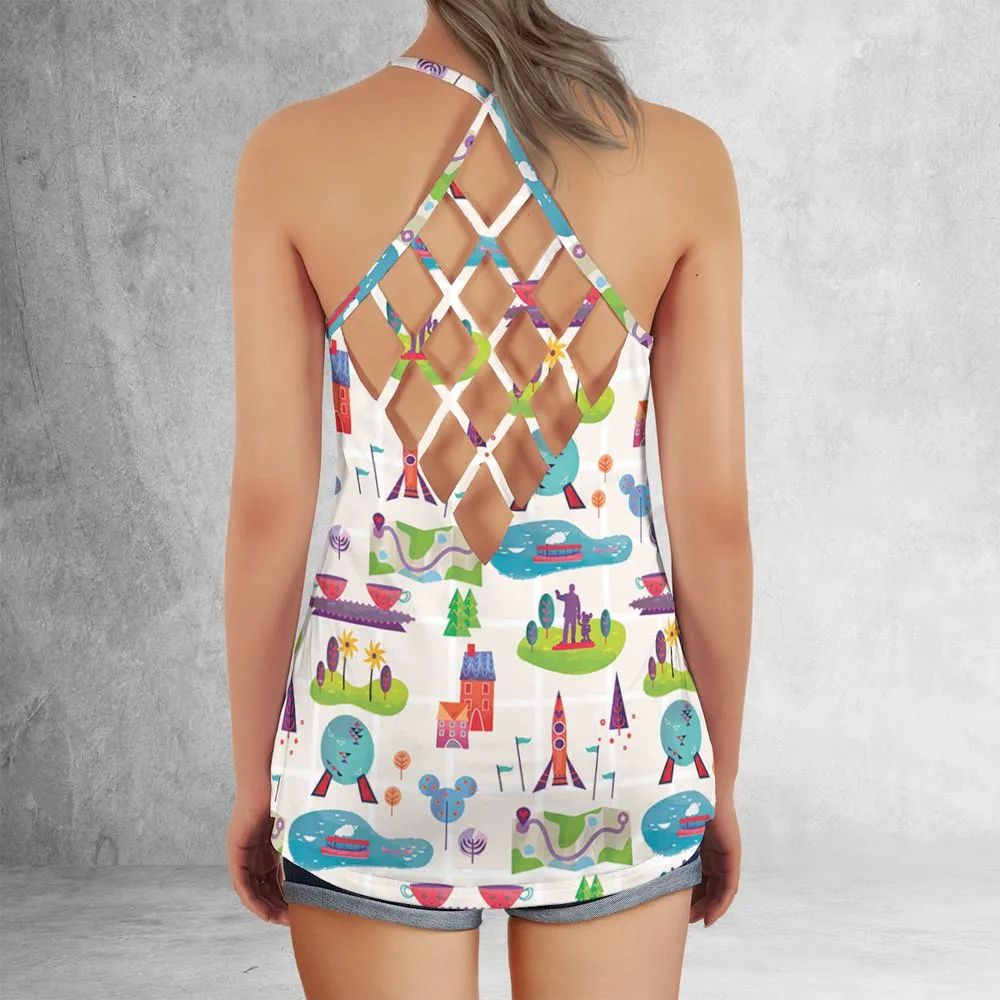 Criss Cross Tank Top - XHY3U3NS -  - 3