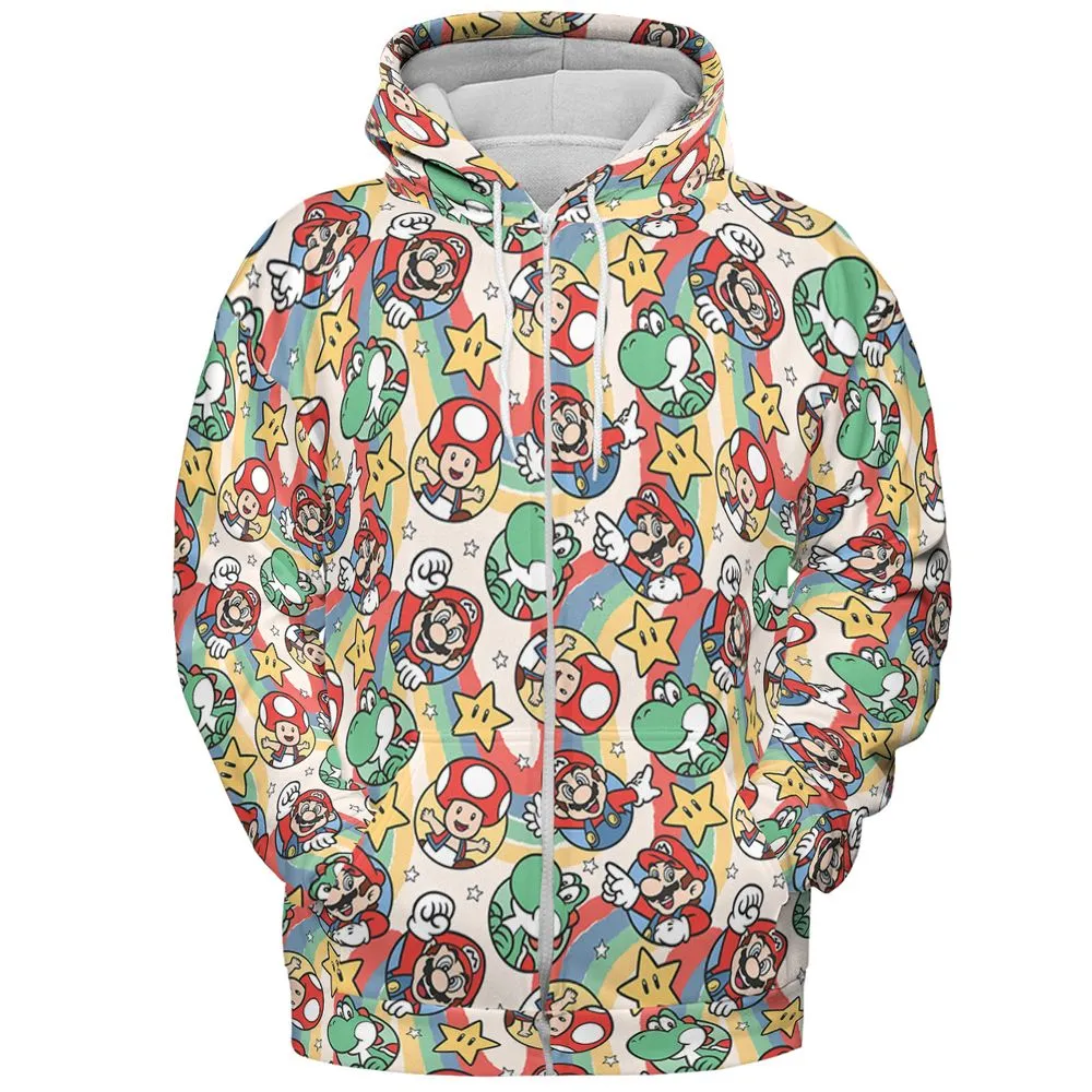 Mario seamless pattern - Zip Hoodie - 3