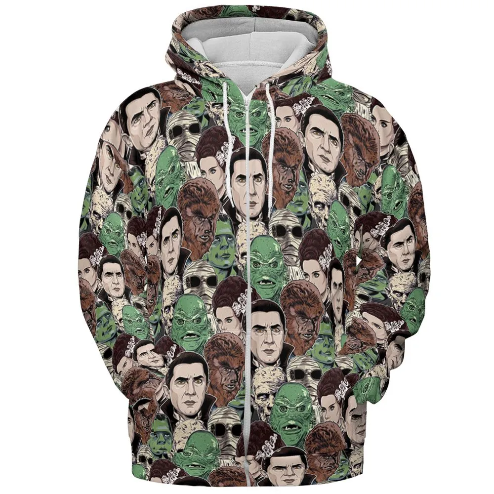 All-over Print Hoodie - PRXPDKZW - Zip Hoodie - 3