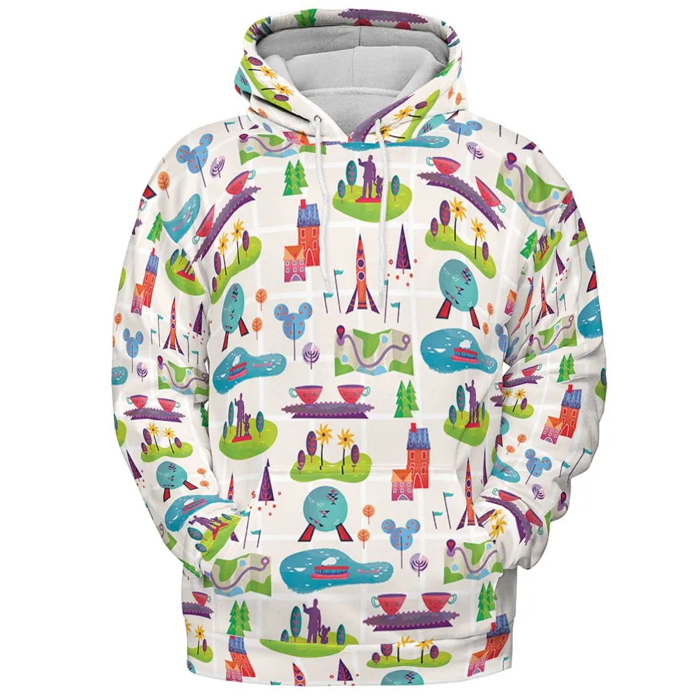 All-over Print Hoodie - VAYCXMNZ - Pullover Hoodie - 2