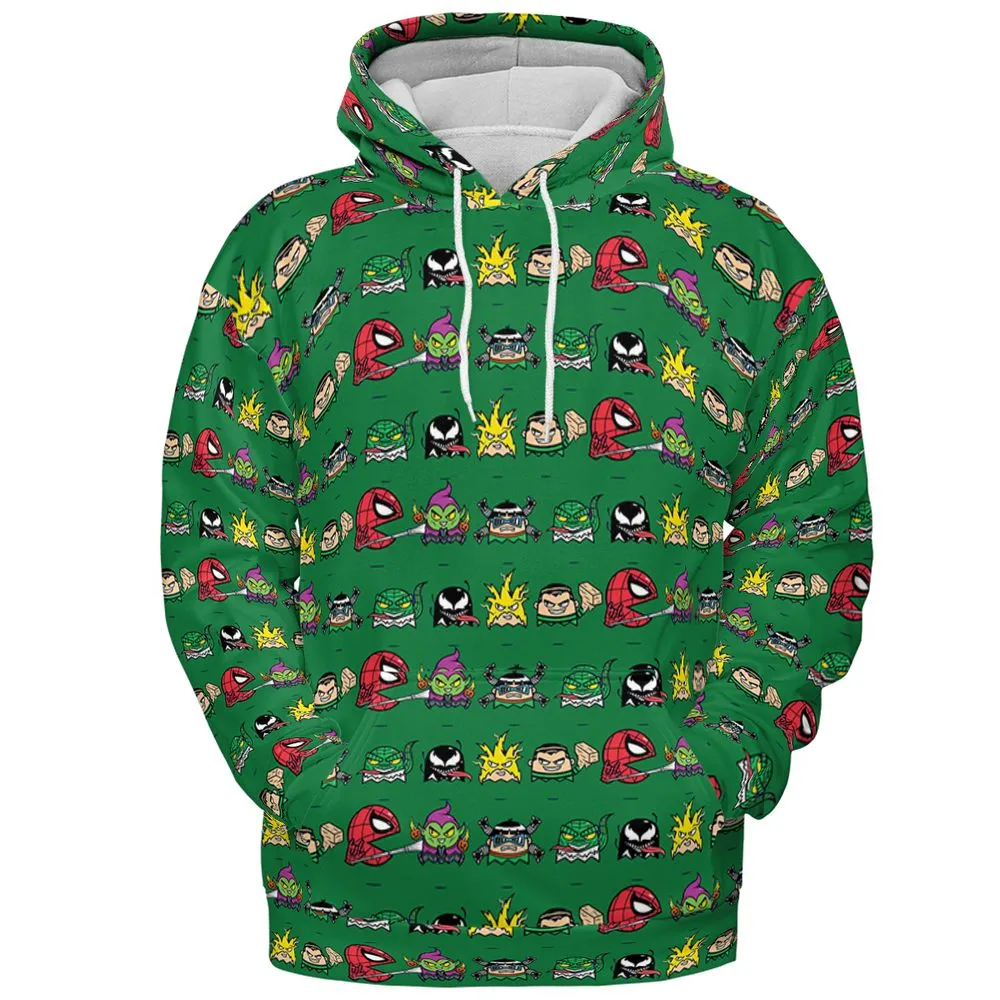 All-over Print Hoodie - L3REX4BT - Pullover Hoodie - 2