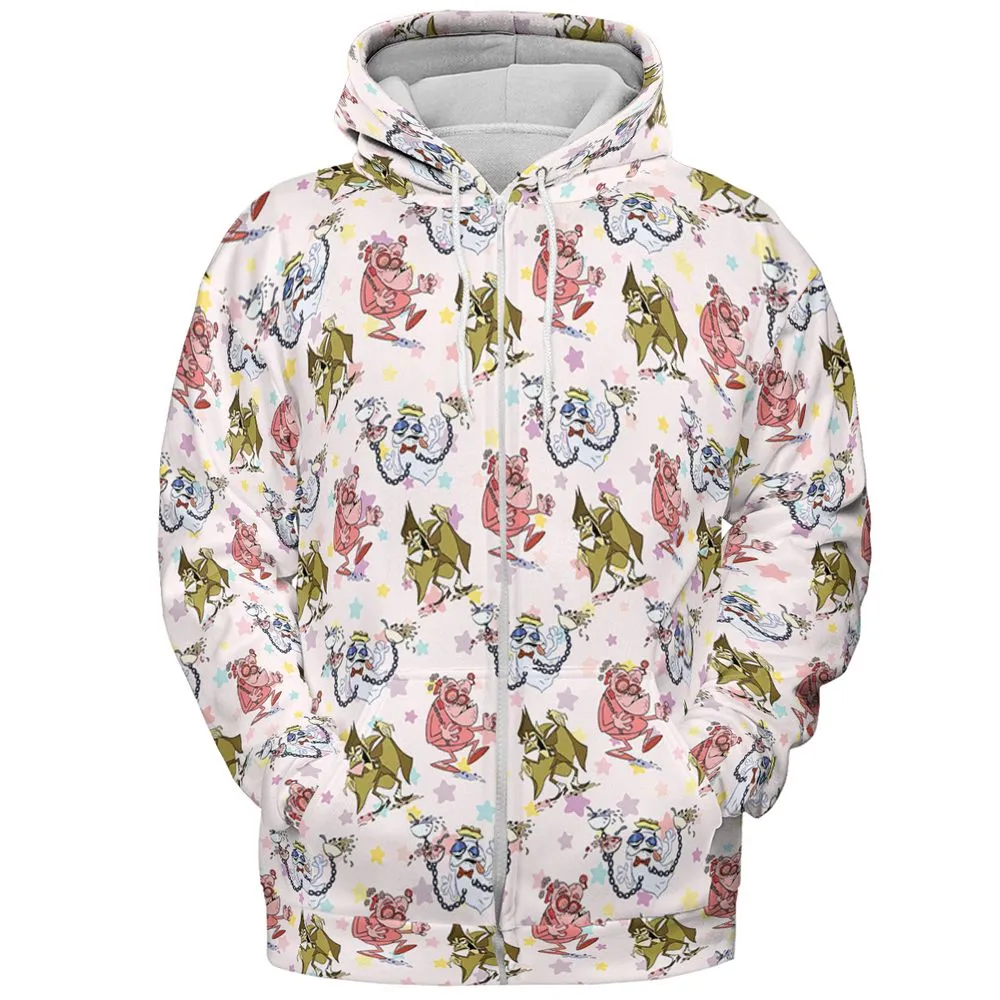 All-over Print Hoodie - BSX1KY2W - Zip Hoodie - 3