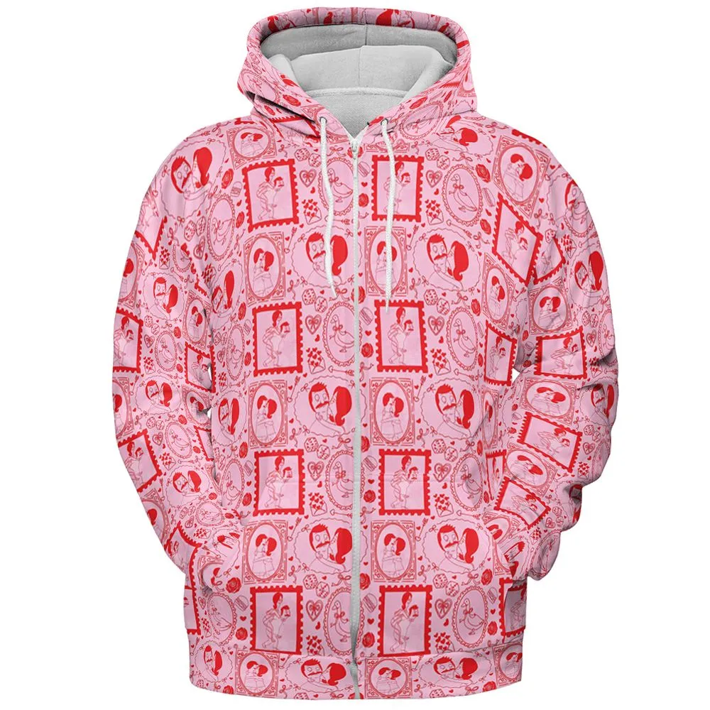 All-over Print Hoodie - QCZF67DD - Zip Hoodie - 3
