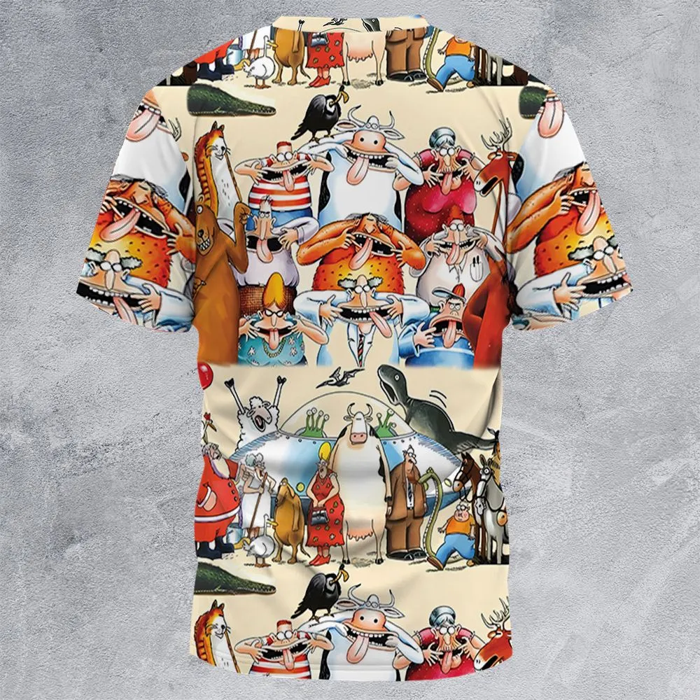 All-Over Print Unisex T-Shirt - 8ZTVF173 -  - 4