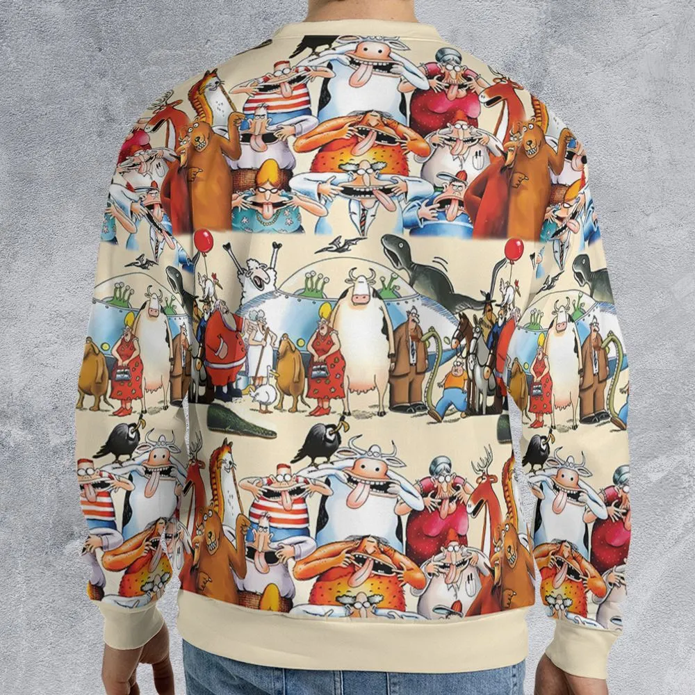 All-over Print Sweatshirt - QDYKKL9Y -  - 2