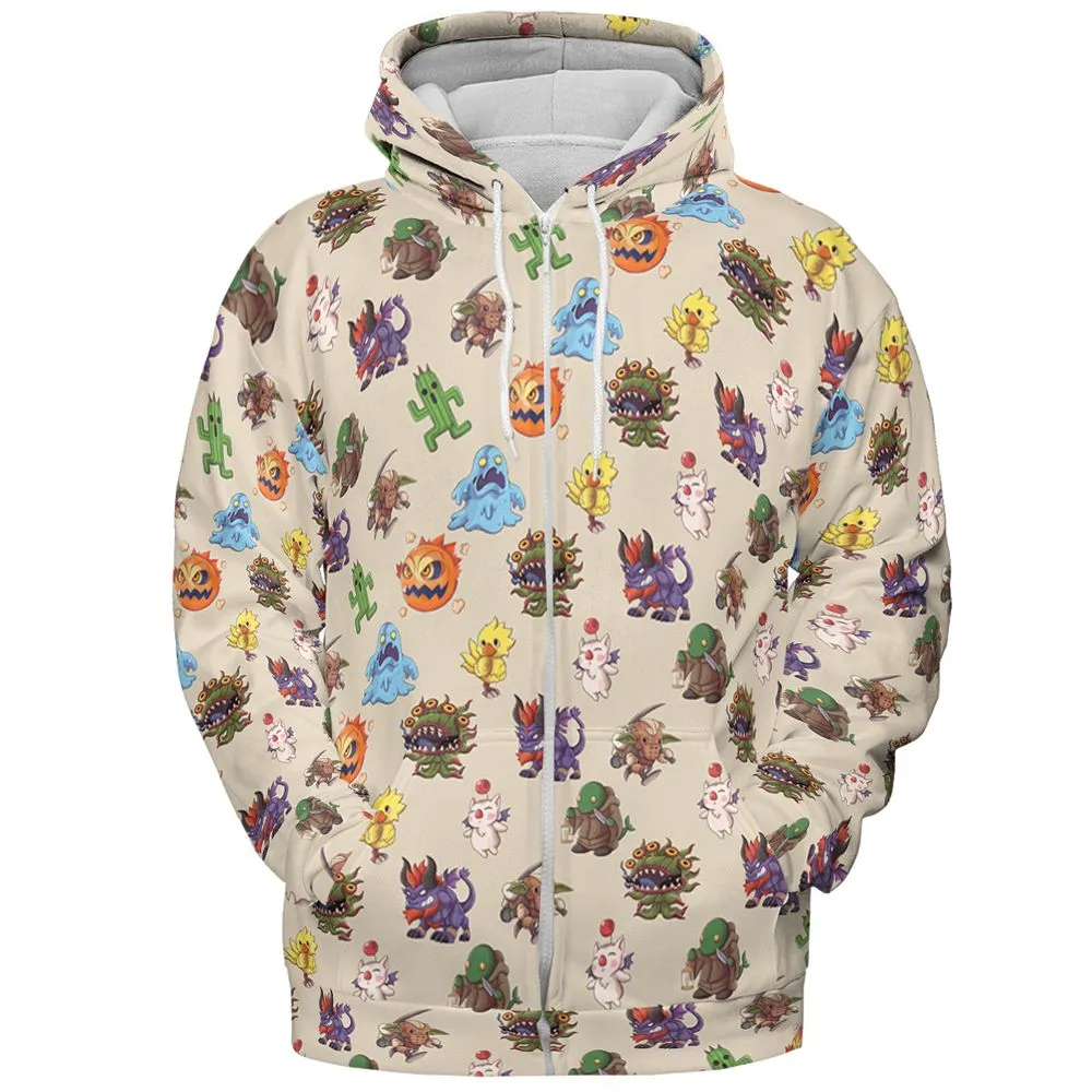 All-over Print Hoodie - JQ6KELQS - Zip Hoodie - 3