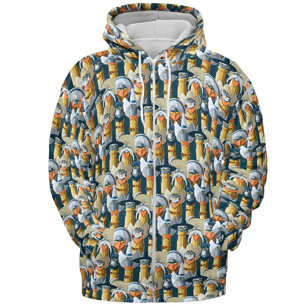 All-over Print Hoodie - T45WP1Y5 - Zip Hoodie - 3