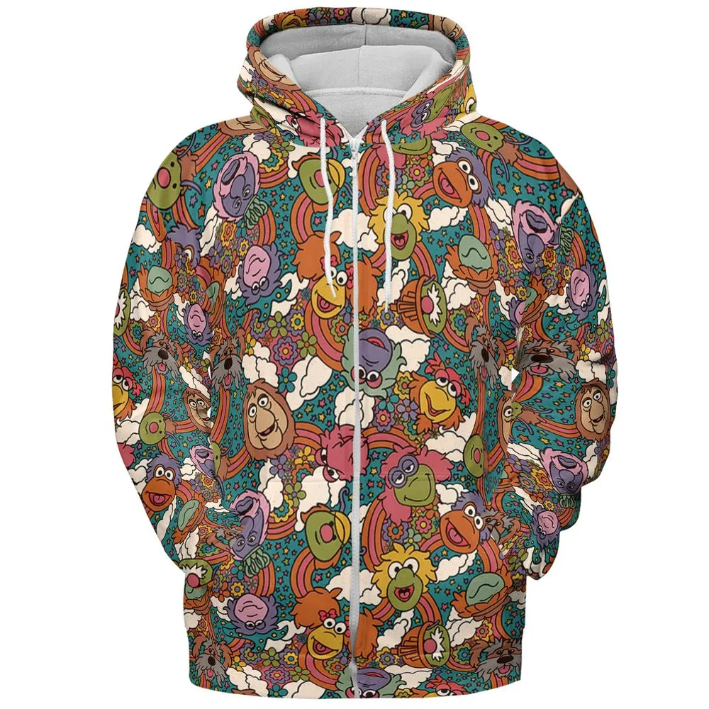 All-over Print Hoodie - GDCNFQXH - Zip Hoodie - 3