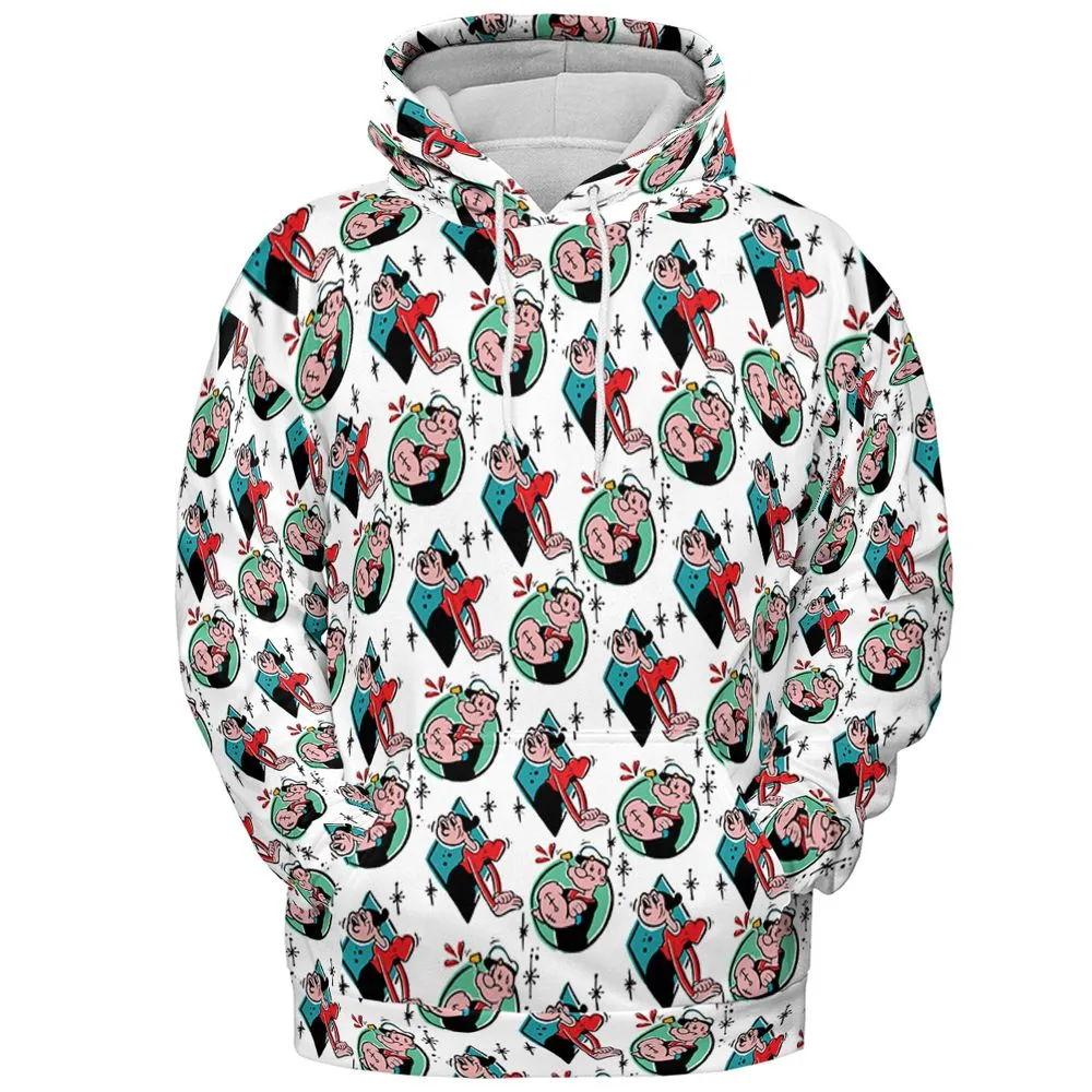 All-over Print Hoodie - BHRU9ZTZ - Pullover Hoodie - 2