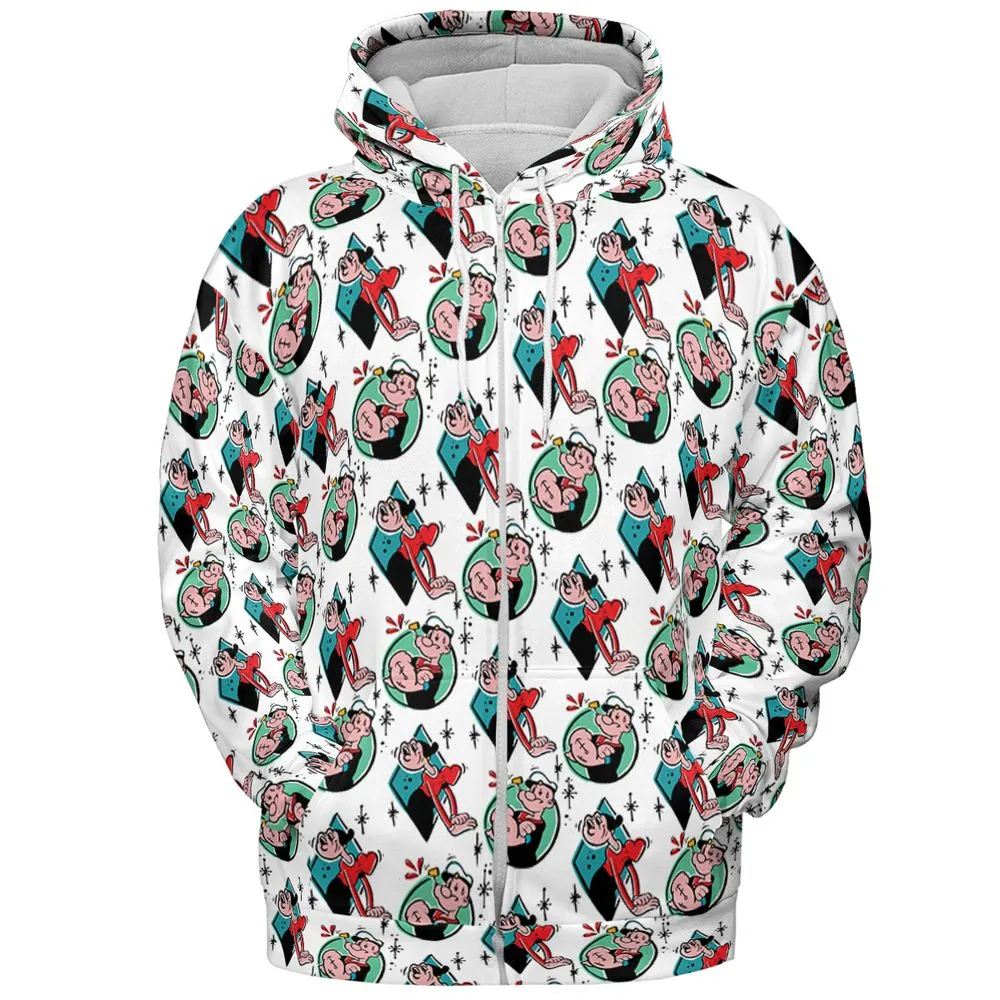 All-over Print Hoodie - BHRU9ZTZ - Zip Hoodie - 3