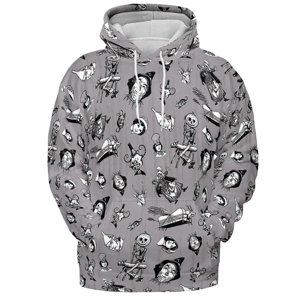All-over Print Hoodie - YMRSW23M - Pullover Hoodie - 2