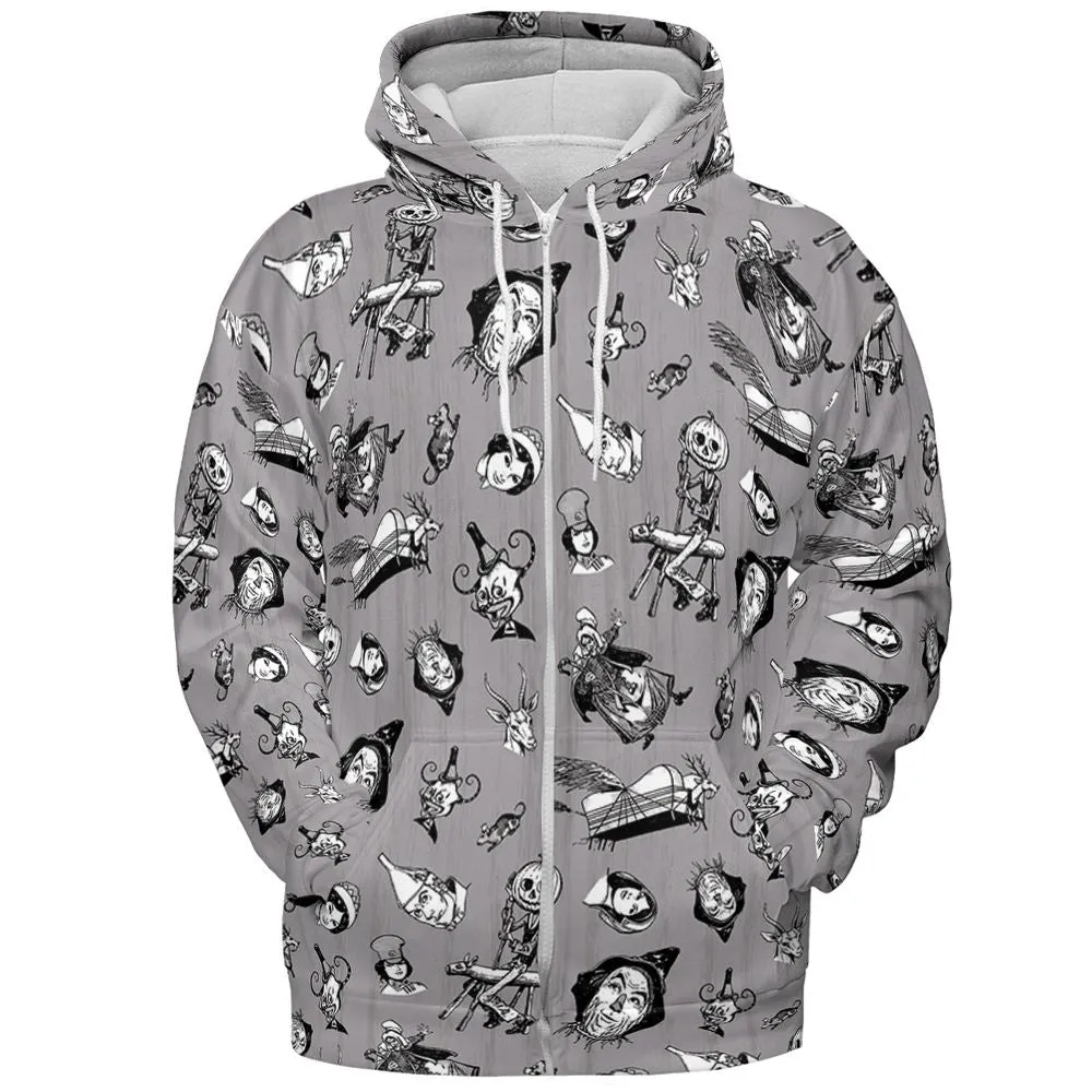 All-over Print Hoodie - YMRSW23M - Zip Hoodie - 3