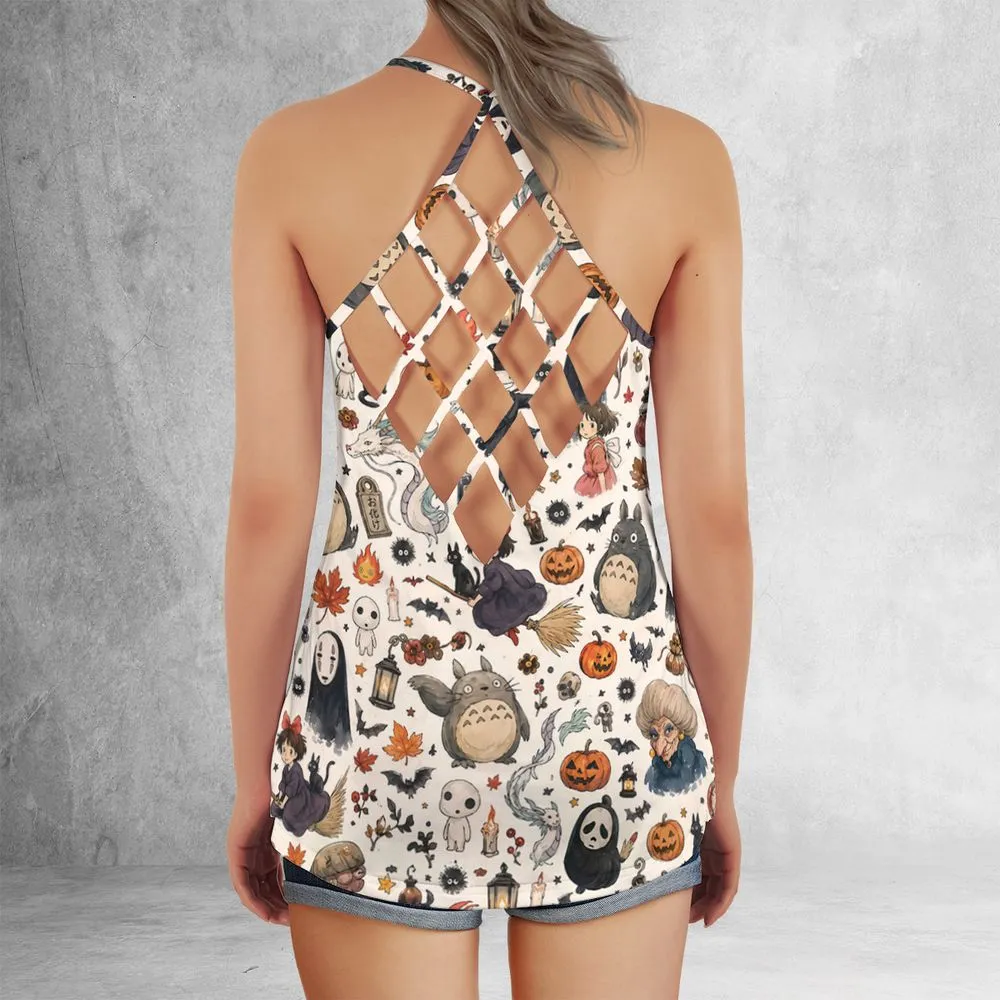 Criss Cross Tank Top - B12XZMQQ -  - 3