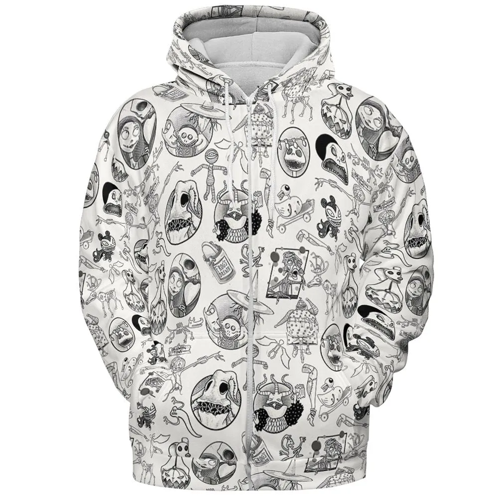 All-over Print Hoodie - Y8CX66SF - Zip Hoodie - 3