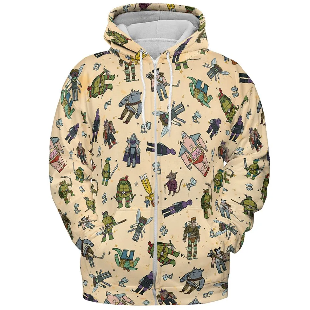 All-over Print Hoodie - HB8WKFUF - Zip Hoodie - 3