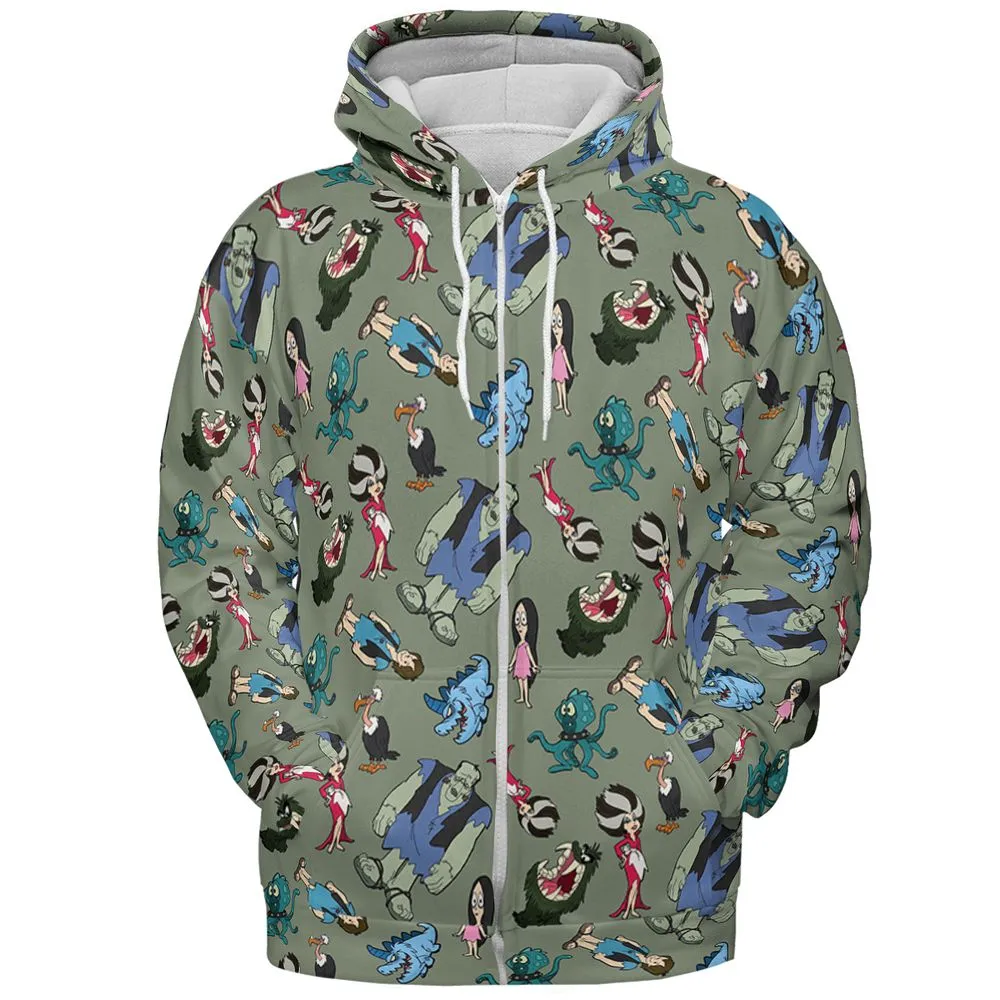 All-over Print Hoodie - S565D2CK - Zip Hoodie - 3