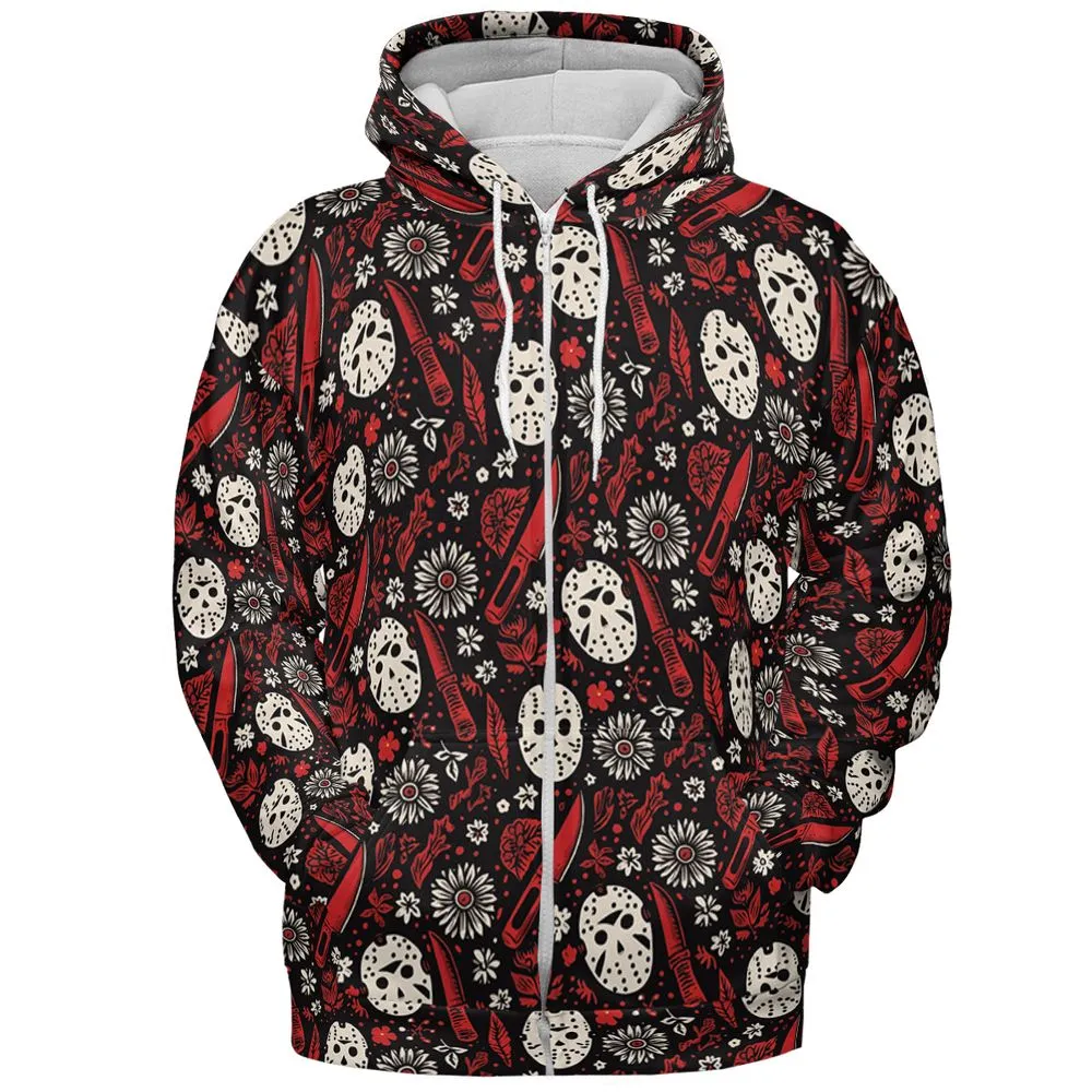All-over Print Hoodie - LRNBFQPH - Zip Hoodie - 3