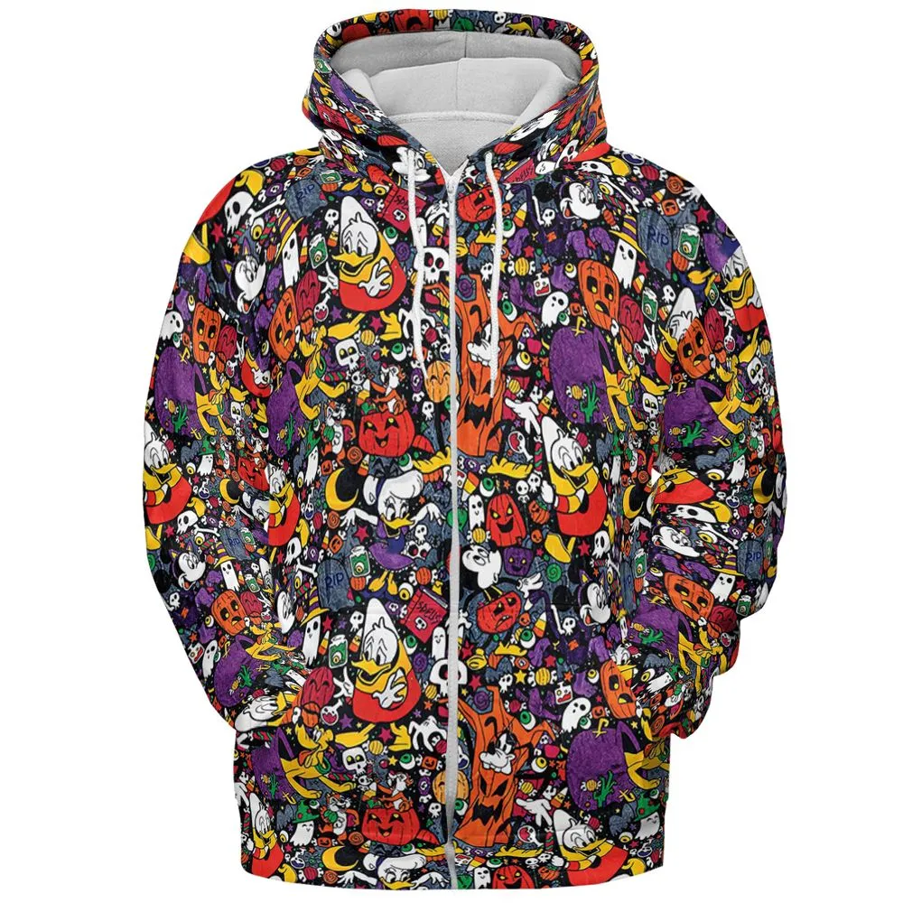 Mouse and Friends Halloween - Zip Hoodie - 3