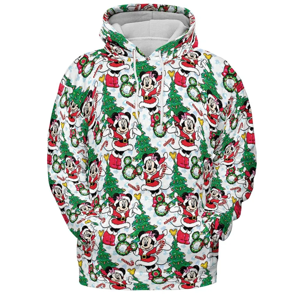 Santa Girl Mouse - Pullover Hoodie - 2