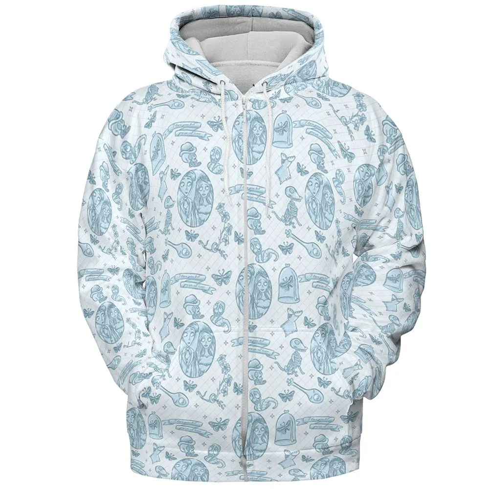 All-over Print Hoodie - HDEWH49D - Zip Hoodie - 3