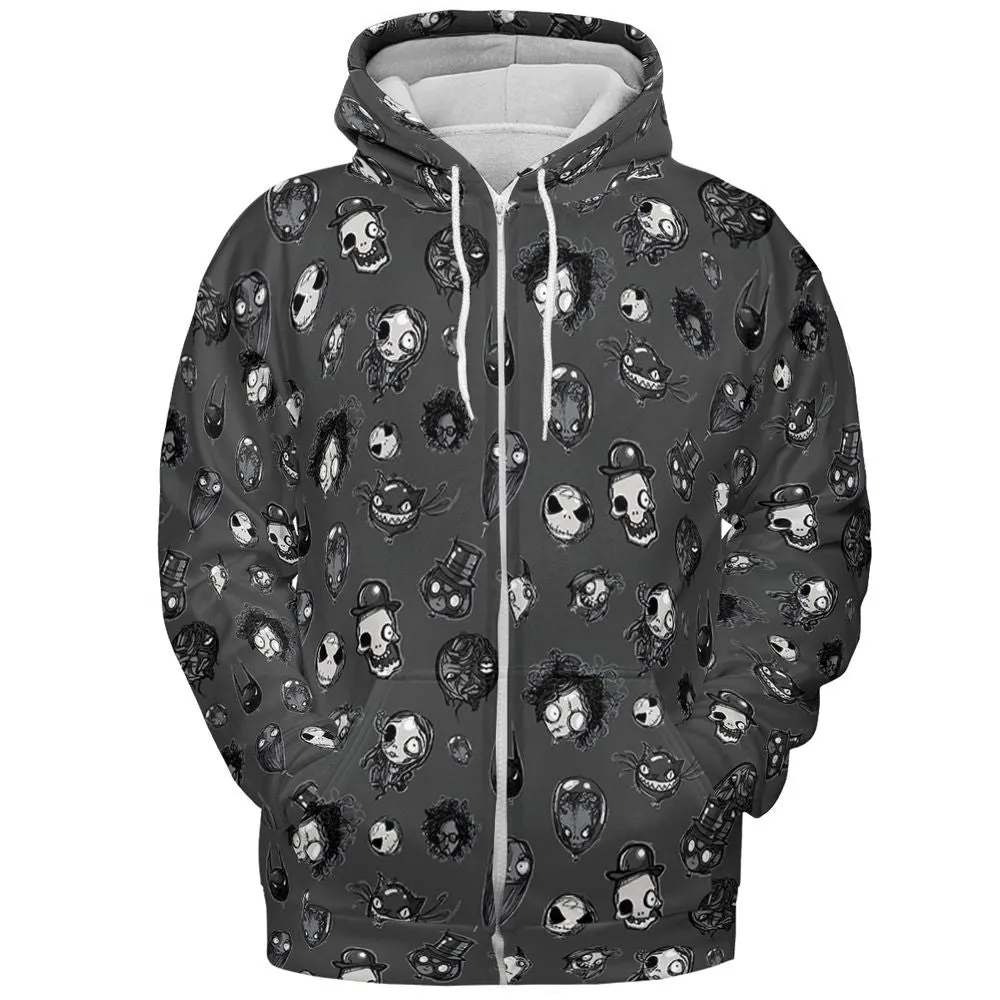 All-over Print Hoodie - HTHNLJUQ - Zip Hoodie - 3