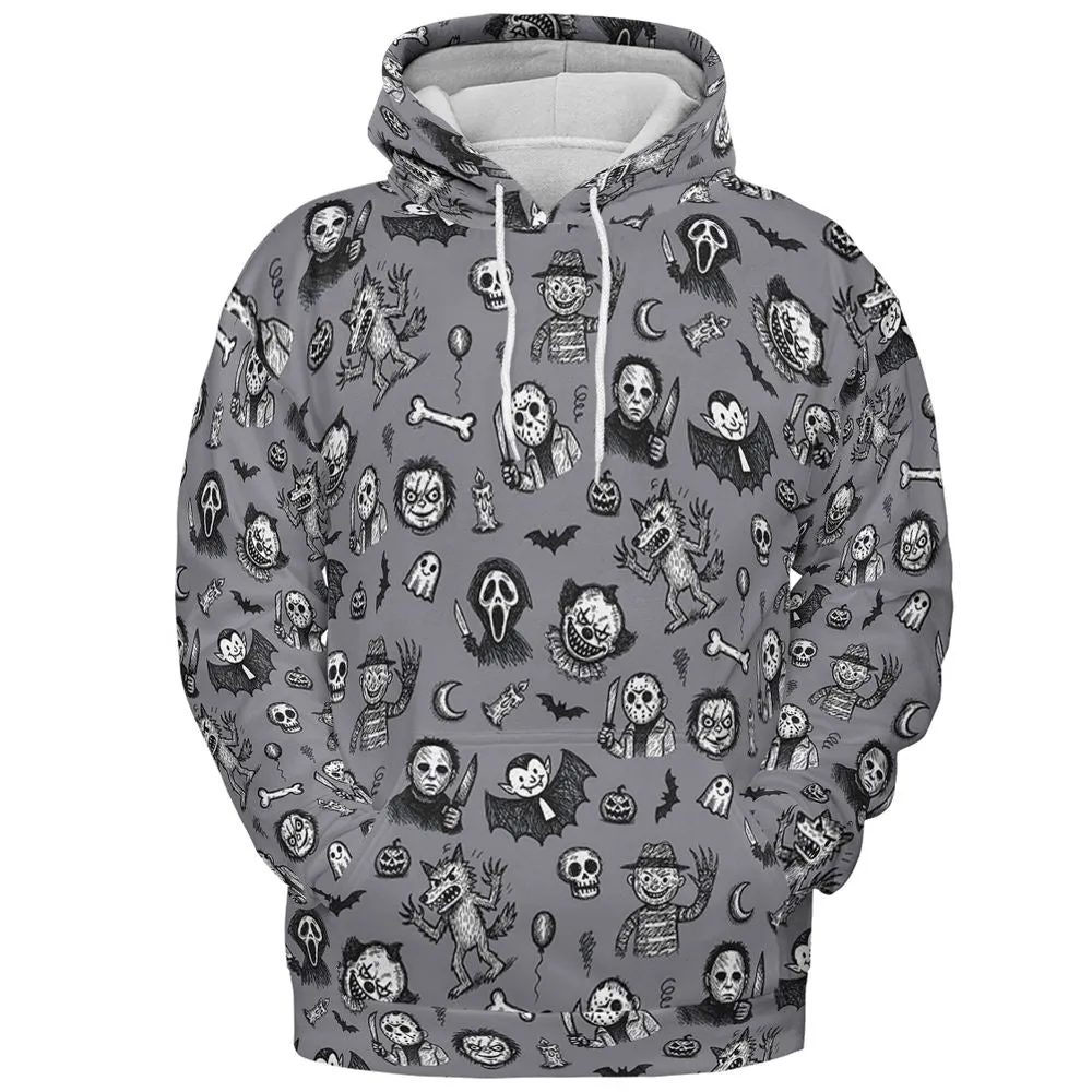All-over Print Hoodie - NR86YHBM - Pullover Hoodie - 2