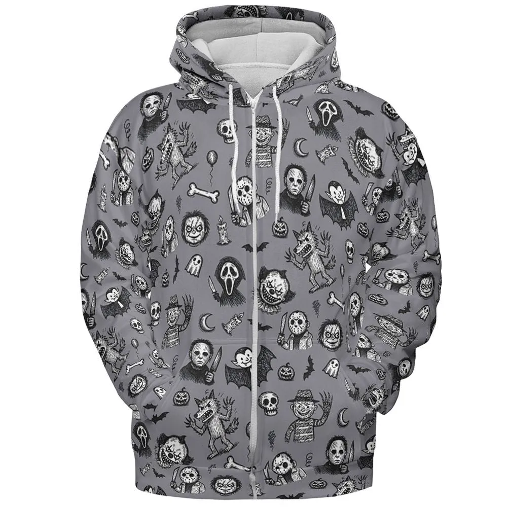 All-over Print Hoodie - NR86YHBM - Zip Hoodie - 3