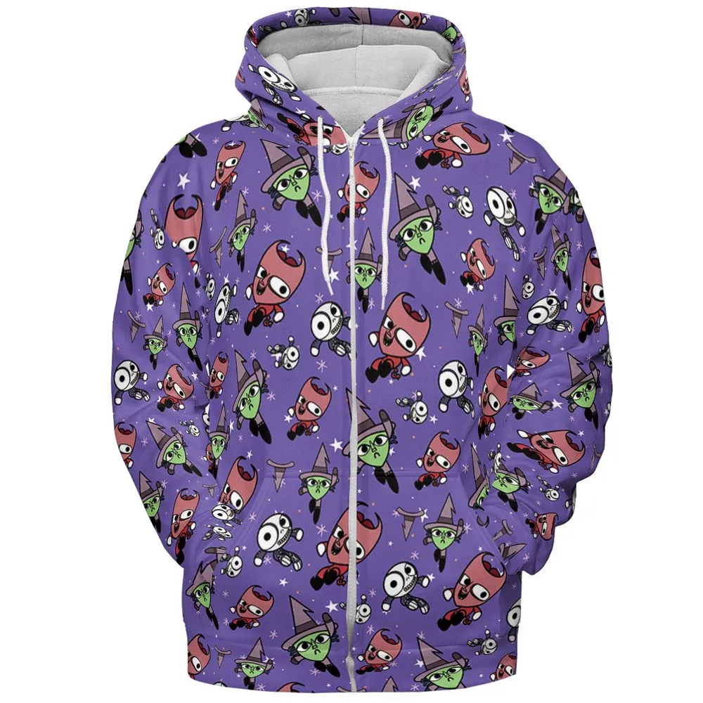 All-over Print Hoodie - GU1W7912 - Zip Hoodie - 3