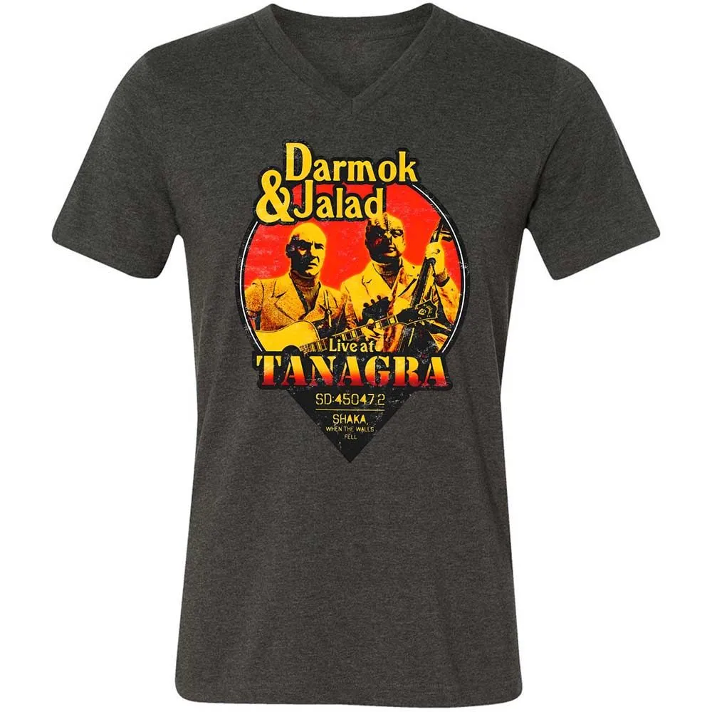 Unisex V-Neck T-Shirt - 3NRGSVWD - Dark Grey Heather - 9