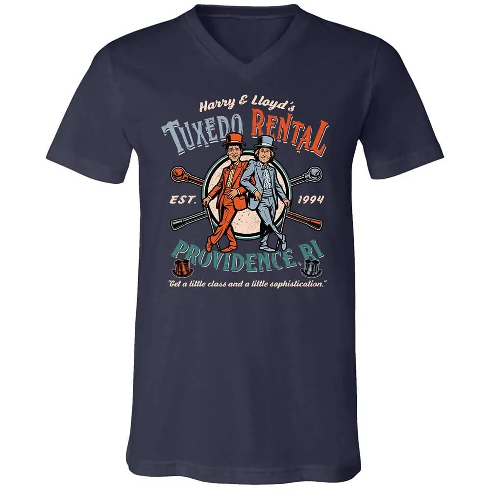 Unisex V-Neck T-Shirt - HCE5DEN9 - Navy - 2