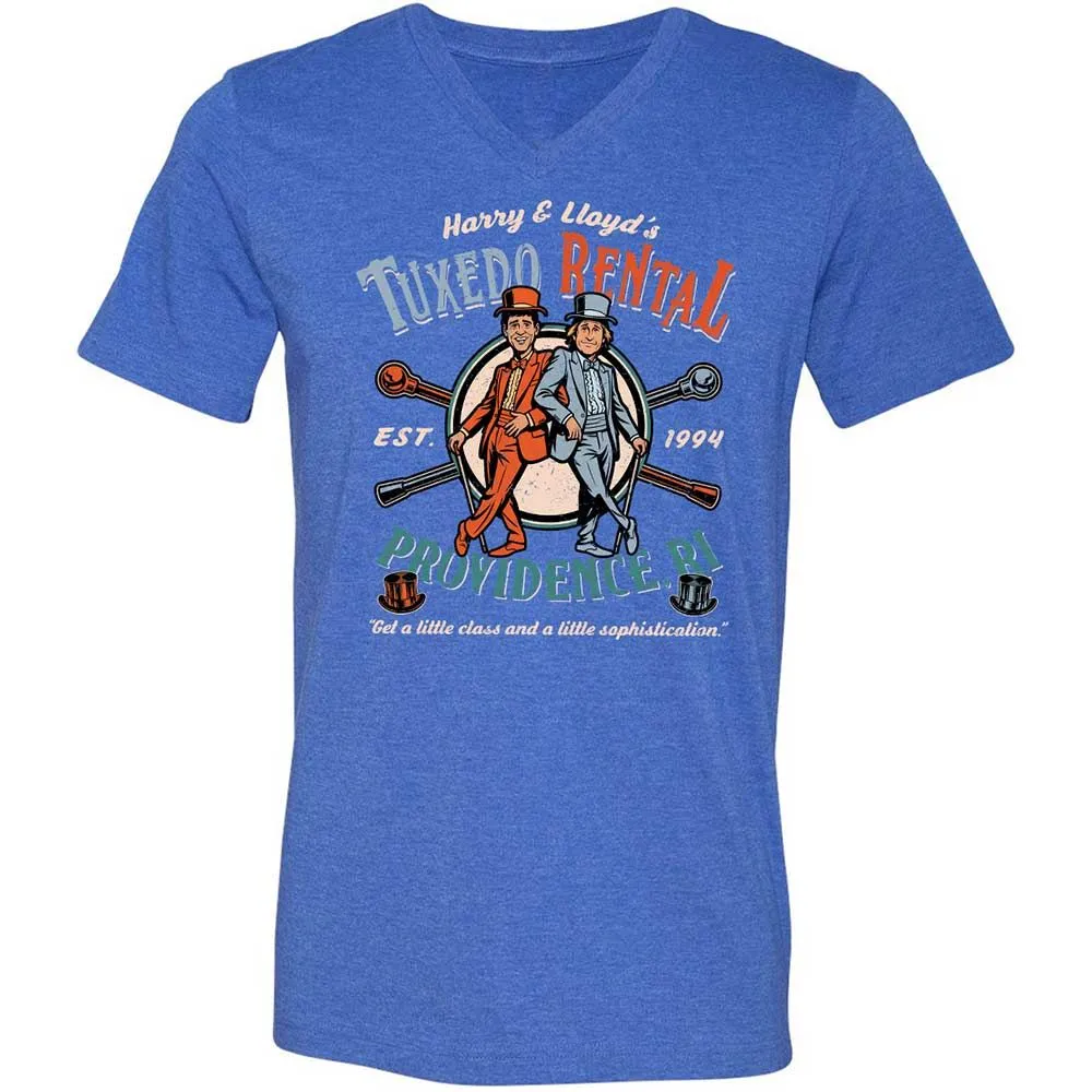 Unisex V-Neck T-Shirt - HCE5DEN9 - Heather True Royal - 5