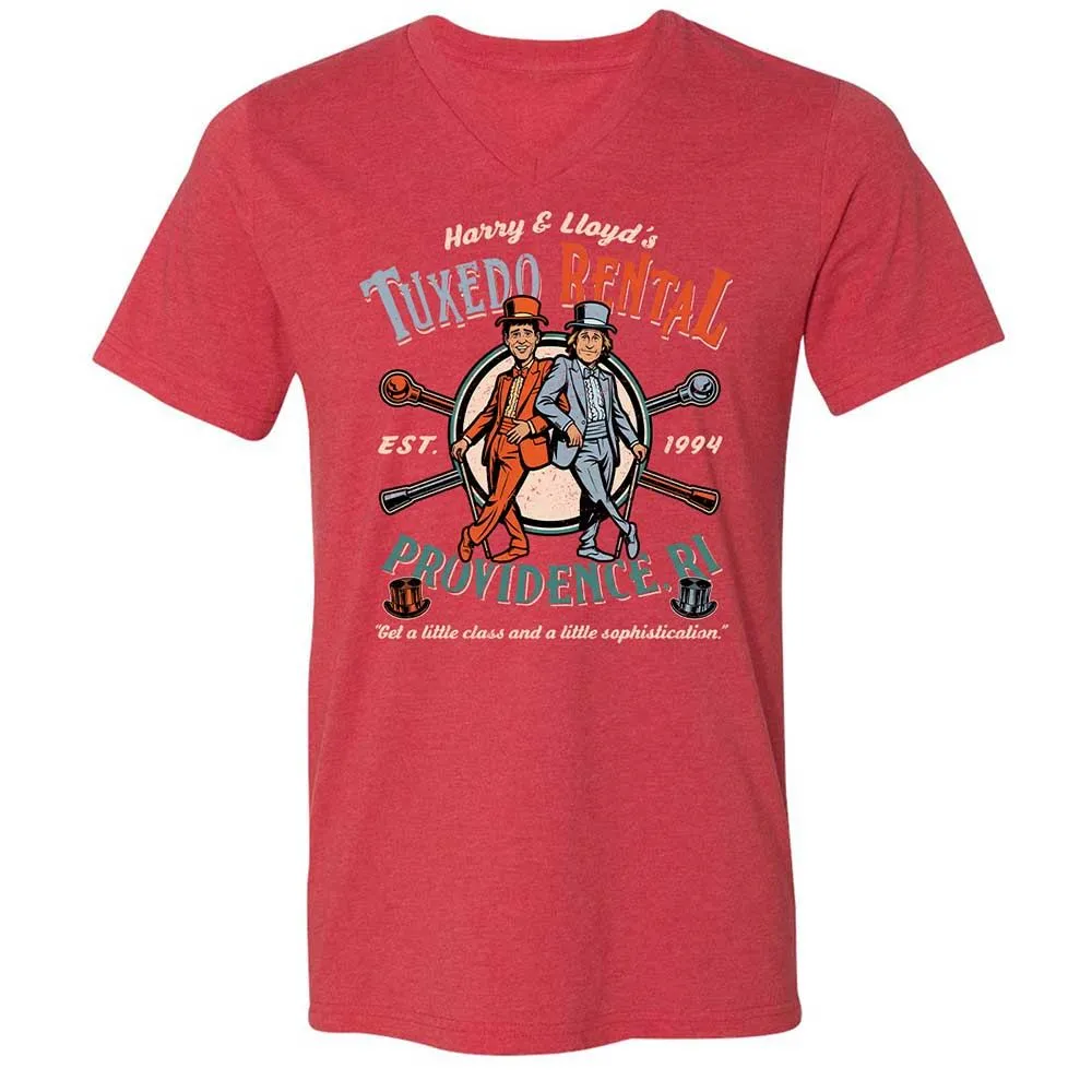 Unisex V-Neck T-Shirt - HCE5DEN9 - Heather Red - 7