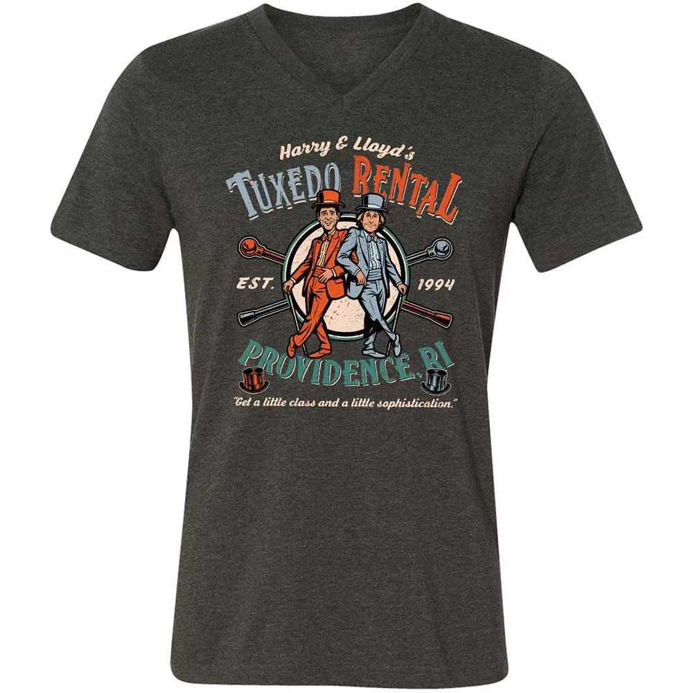 Unisex V-Neck T-Shirt - HCE5DEN9 - Dark Grey Heather - 9