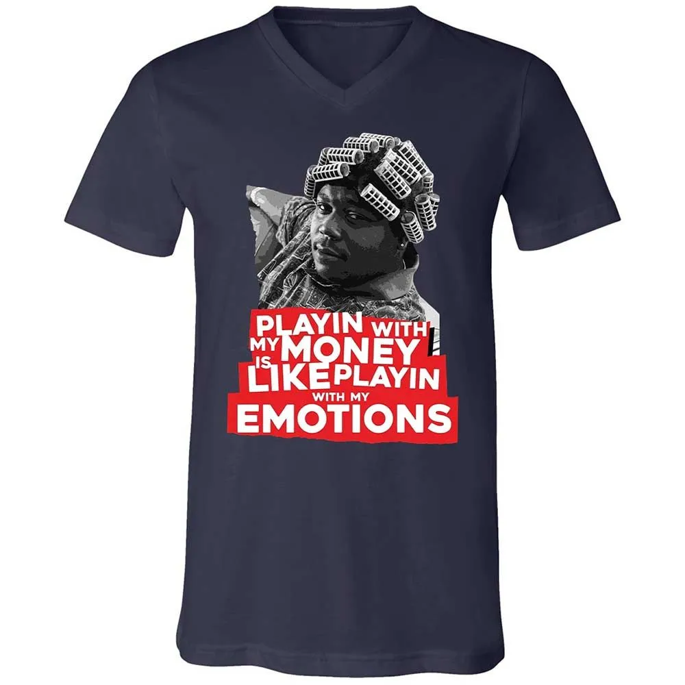 Unisex V-Neck T-Shirt - 9RXRXCWZ - Navy - 2
