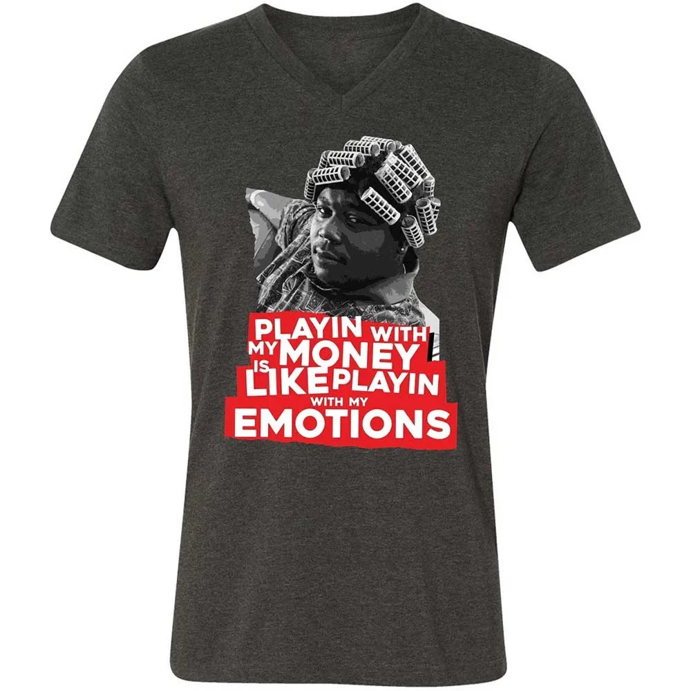 Unisex V-Neck T-Shirt - 9RXRXCWZ - Dark Grey Heather - 9