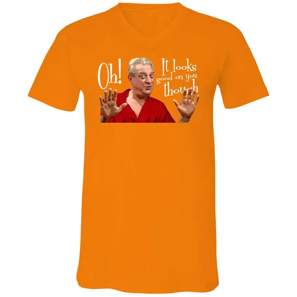 Unisex V-Neck T-Shirt - 7E367MEM - Orange - 12