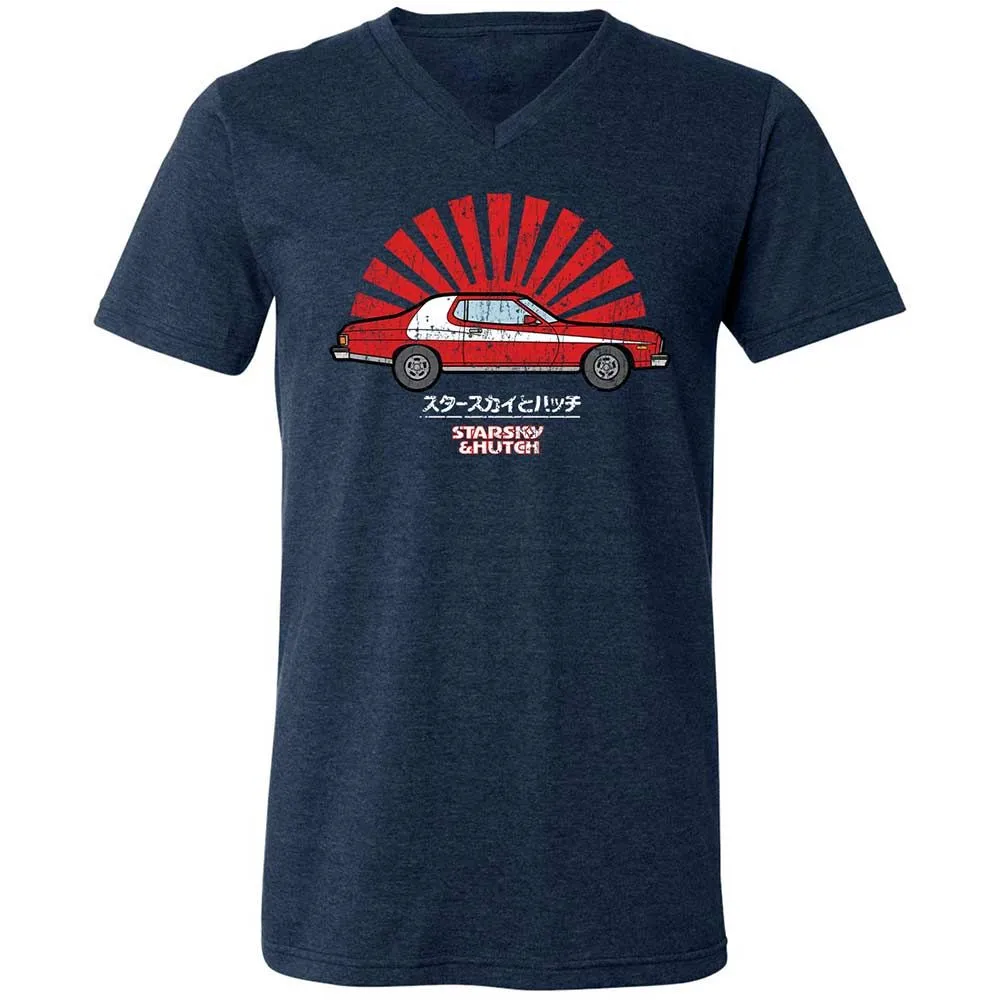 Unisex V-Neck T-Shirt - FJJEH39A - Heather Navy - 3