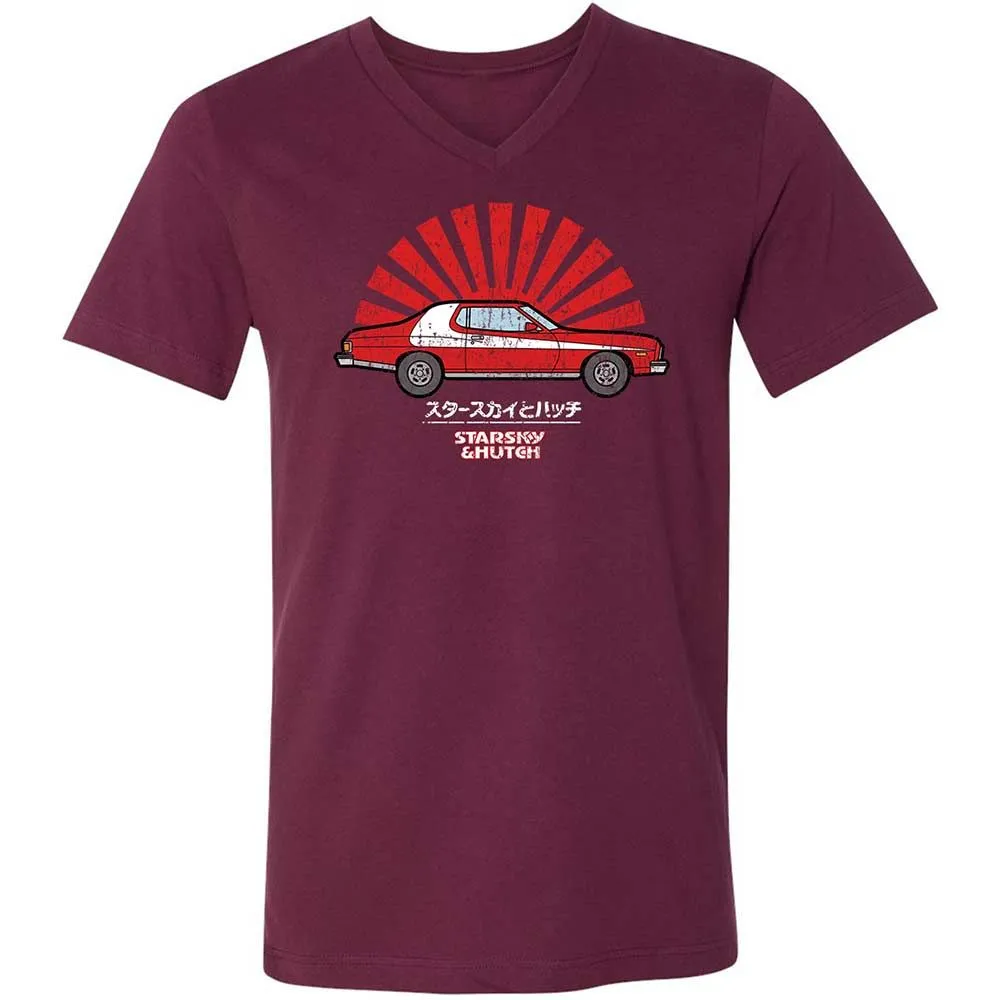 Unisex V-Neck T-Shirt - FJJEH39A - Maroon - 8