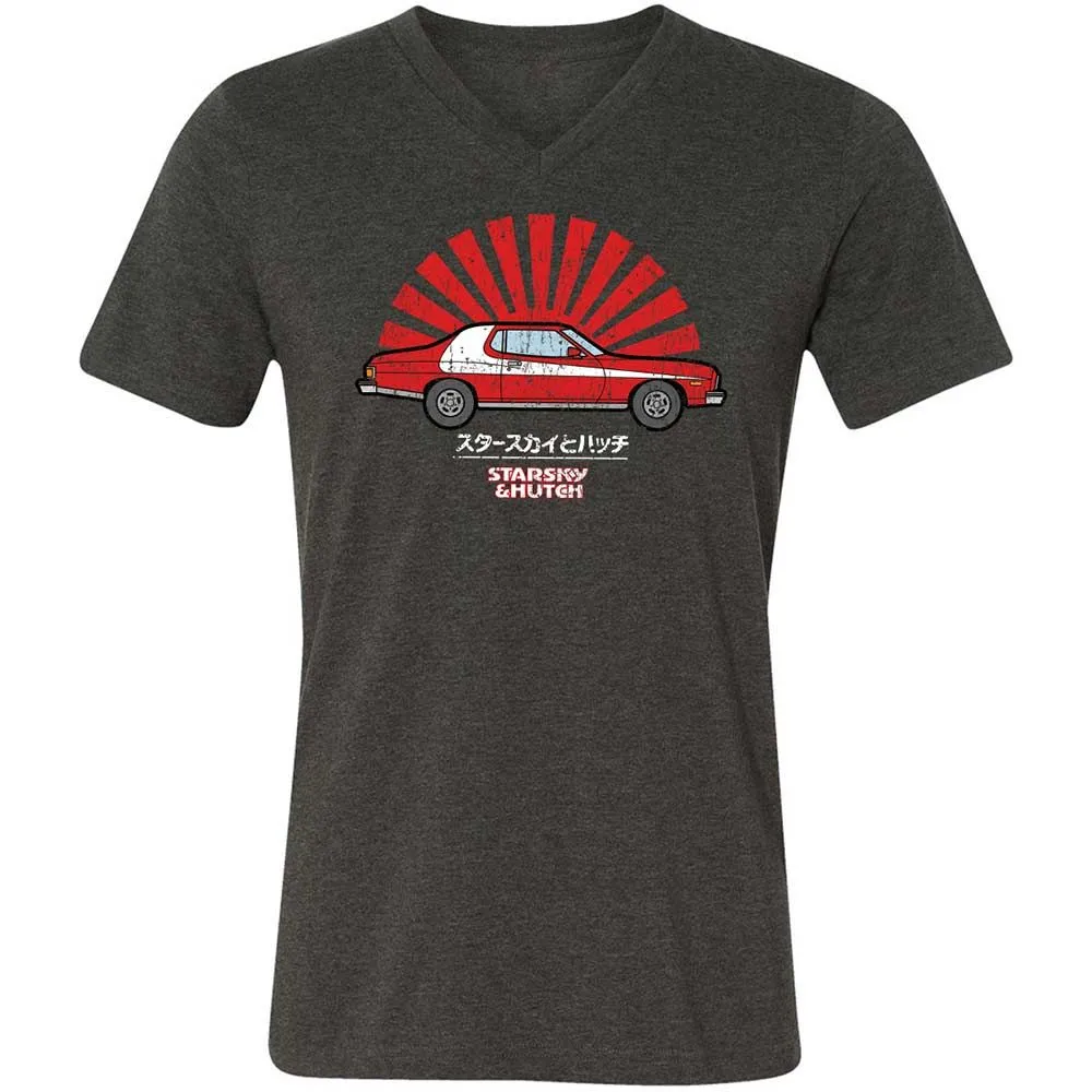 Unisex V-Neck T-Shirt - FJJEH39A - Dark Grey Heather - 9