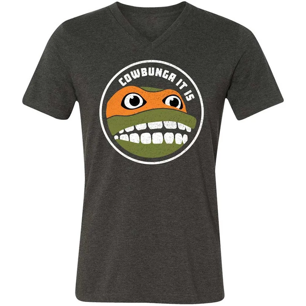 Unisex V-Neck T-Shirt - 7FSP8CW6 - Dark Grey Heather - 9