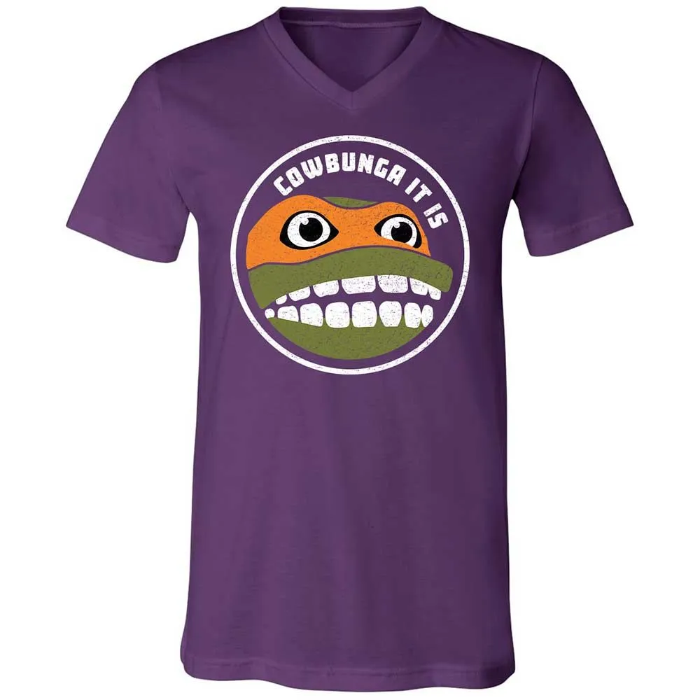 Unisex V-Neck T-Shirt - 7FSP8CW6 - Team Purple - 10