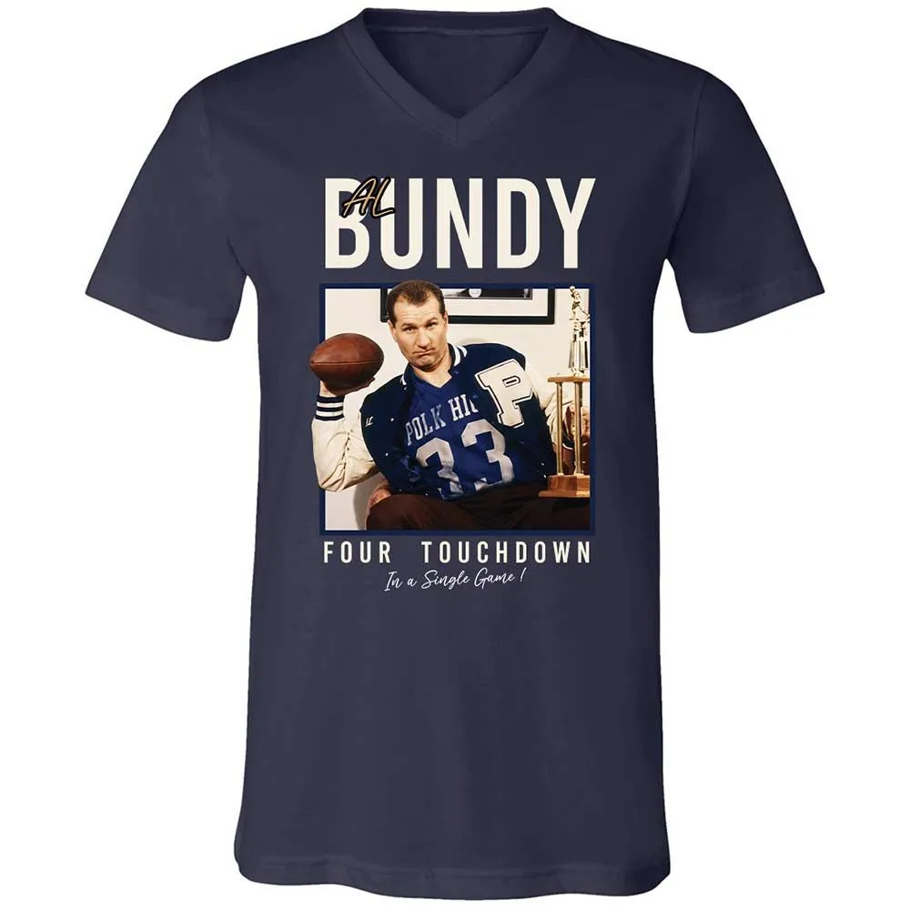 Unisex V-Neck T-Shirt - 285UR1SQ - Navy - 2