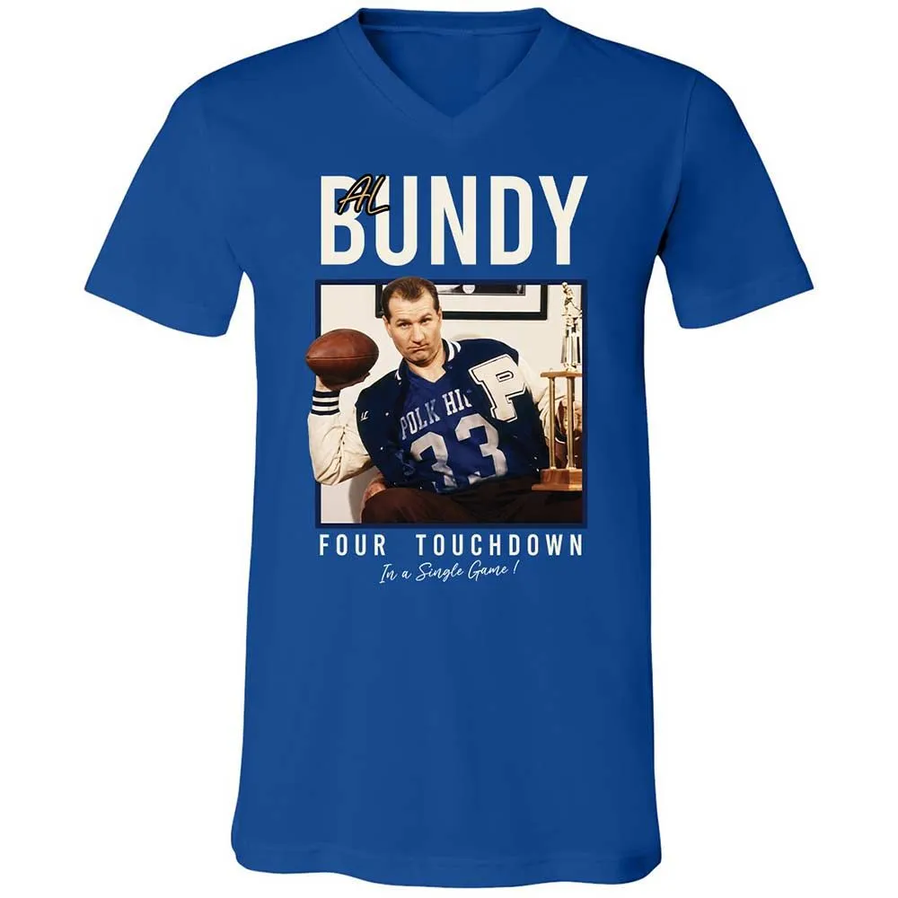 Unisex V-Neck T-Shirt - 285UR1SQ - True Royal - 4