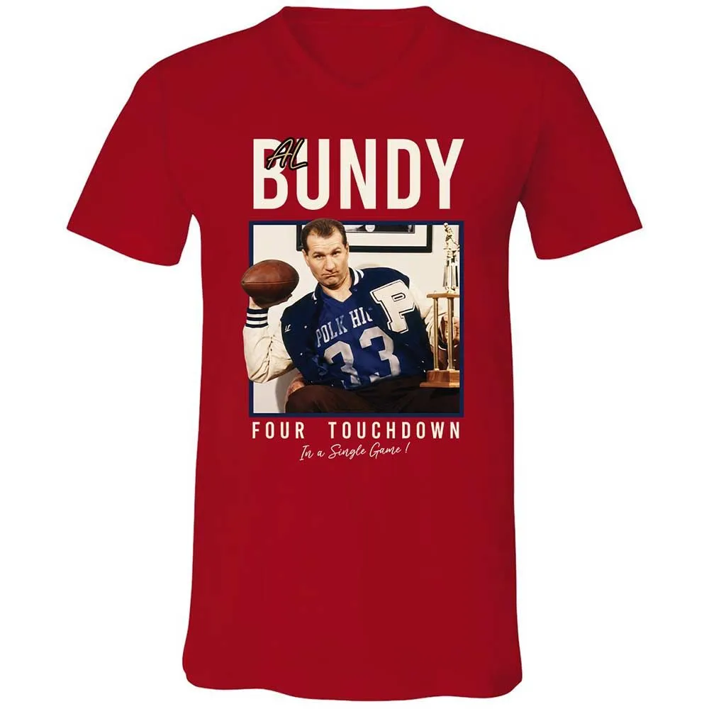 Unisex V-Neck T-Shirt - 285UR1SQ - Red - 6