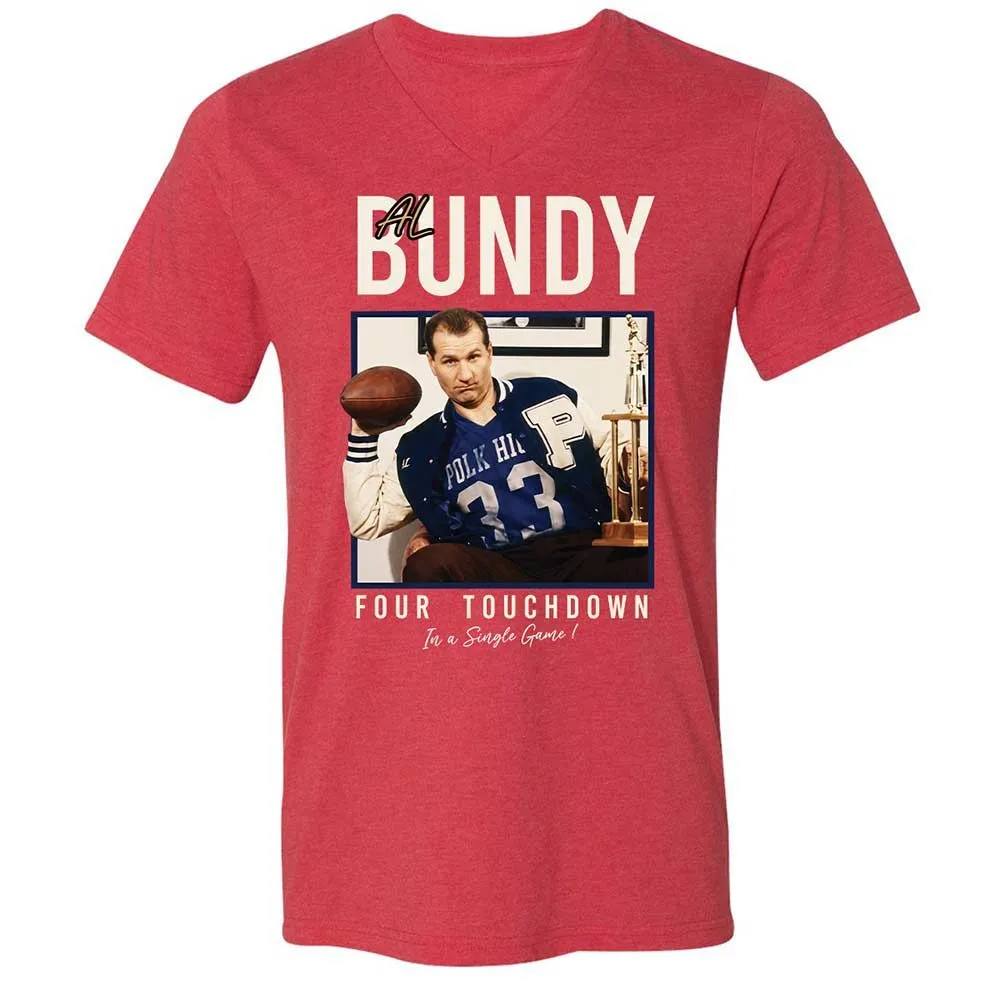 Unisex V-Neck T-Shirt - 285UR1SQ - Heather Red - 7