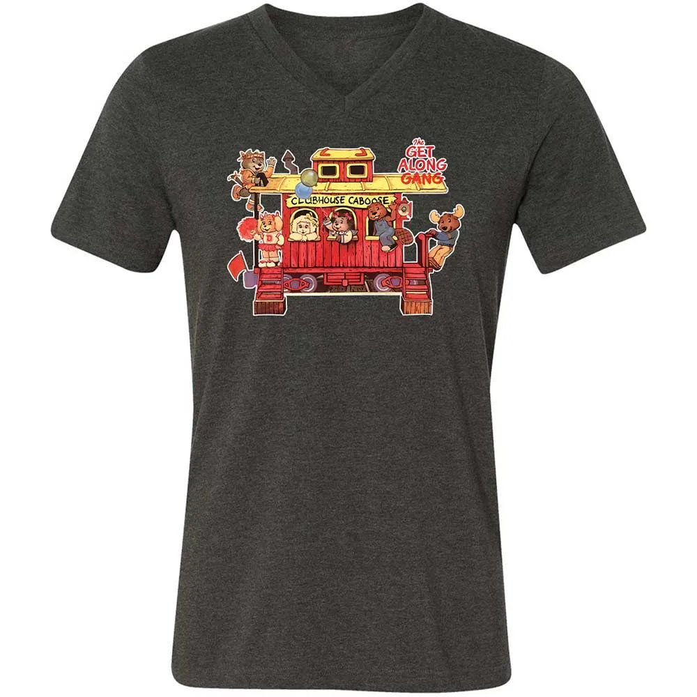 Unisex V-Neck T-Shirt - 74U9P9J7 - Dark Grey Heather - 9