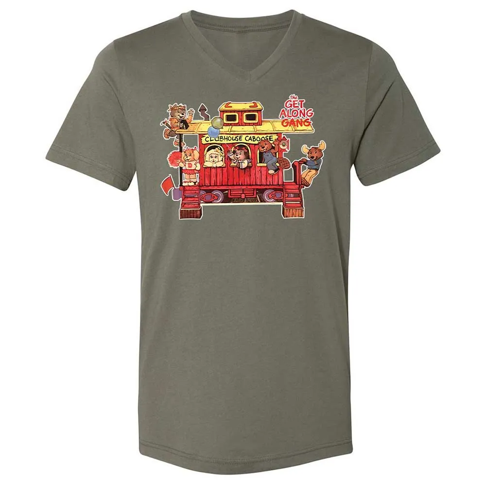 Unisex V-Neck T-Shirt - 74U9P9J7 - Military Green - 11