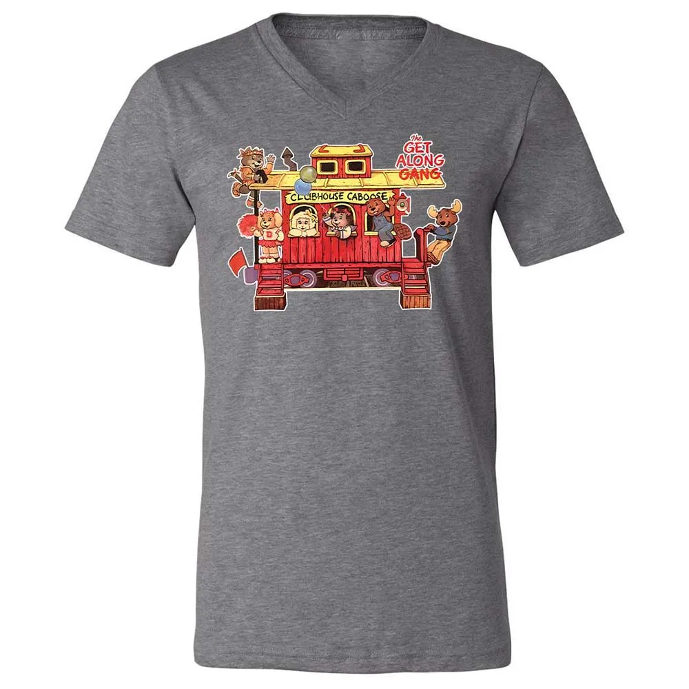 Unisex V-Neck T-Shirt - 74U9P9J7 - Deep Heather - 14