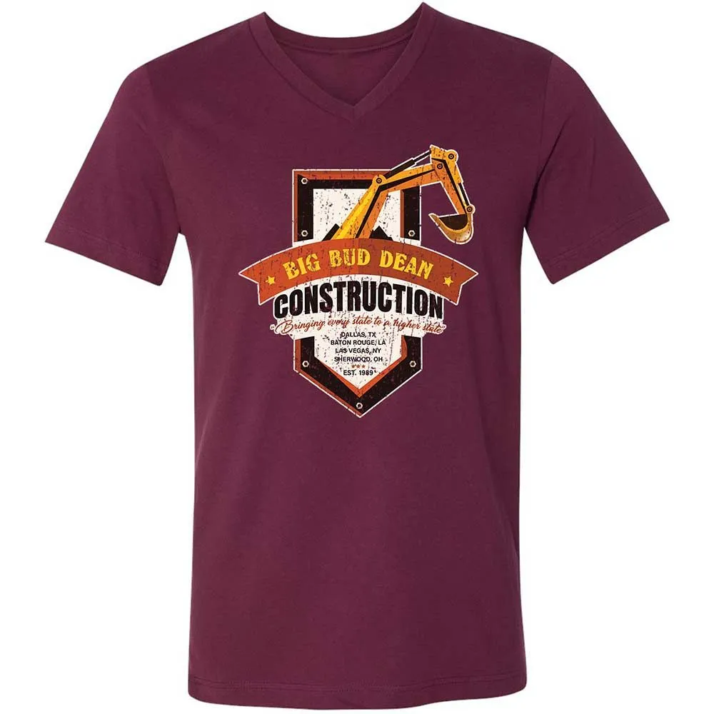 Unisex V-Neck T-Shirt - XV6DJX66 - Maroon - 8